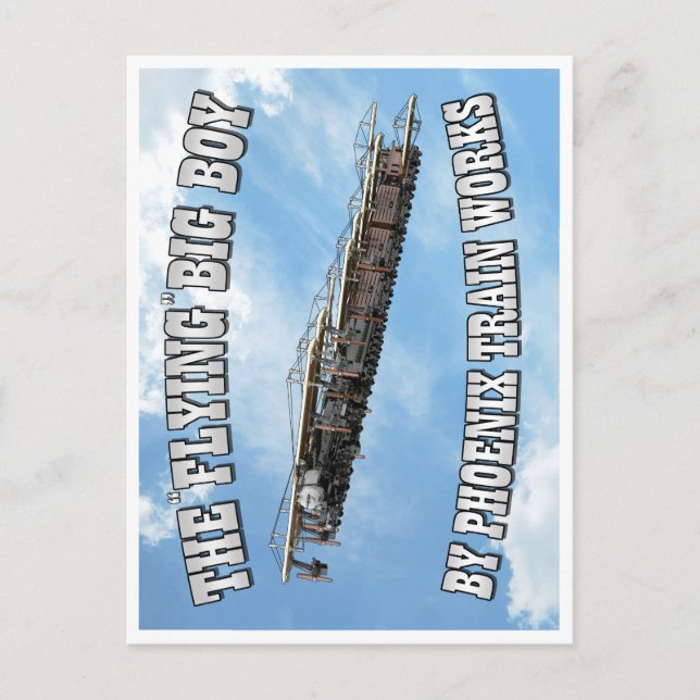 Tarjeta postal del "Big Boy volador" de PTW (Anverso)