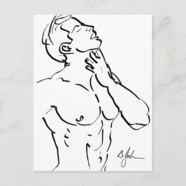 Tarjeta postal del boceto del torso