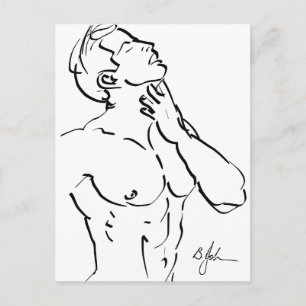 Tarjeta postal del boceto del torso