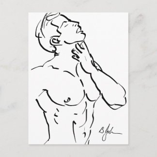 Tarjeta postal del boceto del torso