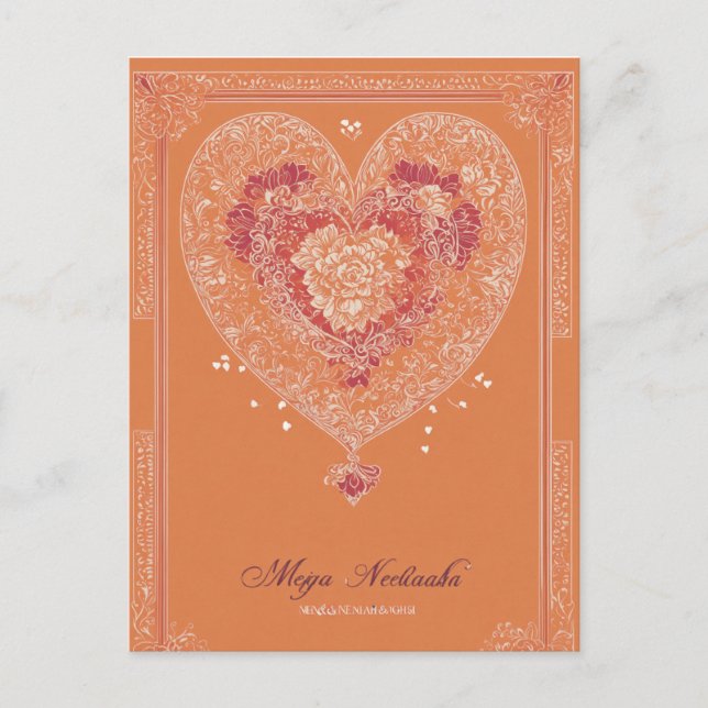 tarjeta postal del boda (Anverso)