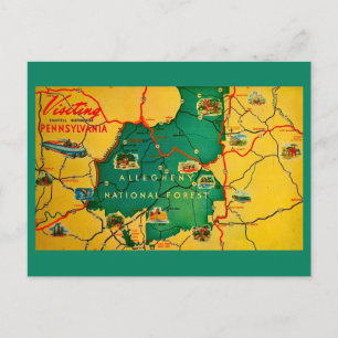 Tarjeta postal del Bosque Nacional Allegheny