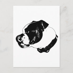 Tarjeta postal del bulldog audaz