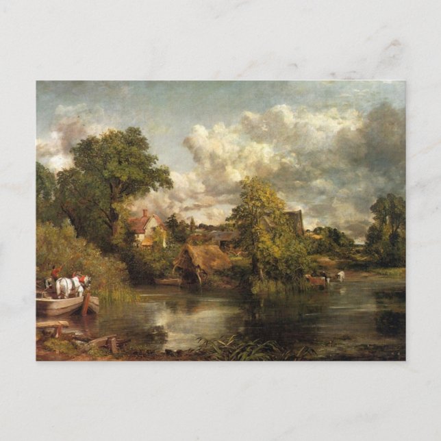 Tarjeta postal del Caballo Blanco de John Constabl (Anverso)