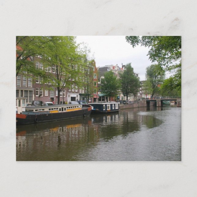 Tarjeta postal del Canal de Amsterdam (Anverso)