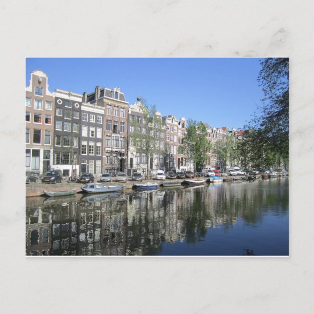 Tarjeta postal del Canal de Amsterdam (Anverso)