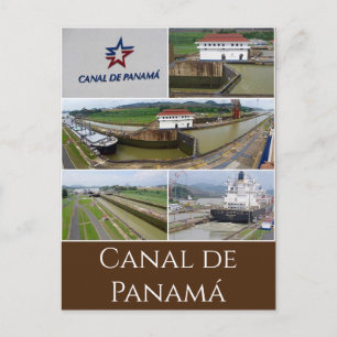 tarjeta postal del canal de panamá