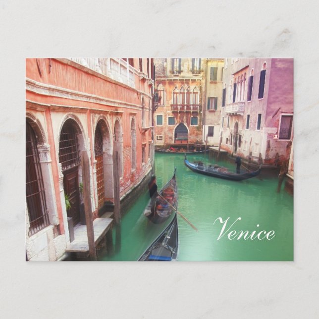 Tarjeta postal del Canal de Venecia (Anverso)
