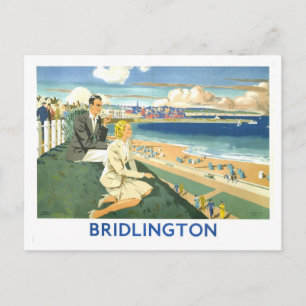 Tarjeta postal del cartel de viaje vintage de Brid