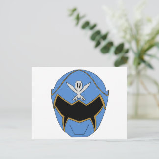 Tarjeta postal del casco azul super mega Gokai