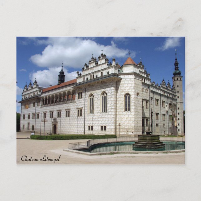 Tarjeta Postal del Castillo Litomysl (Anverso)