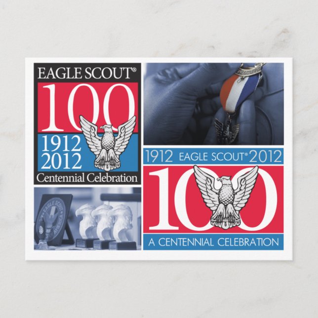 Tarjeta postal del centenario de Eagle Scout (Anverso)