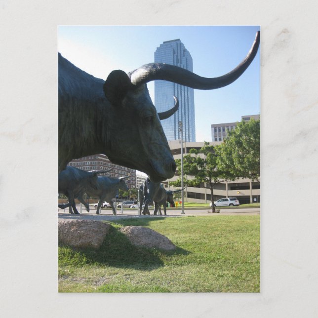 Tarjeta postal del centro de Dallas, Texas (Anverso)