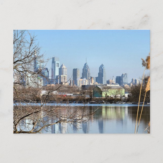 Tarjeta postal del centro de Filadelfia (Anverso)
