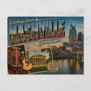 Tarjeta postal del centro de Nashville Tennessee