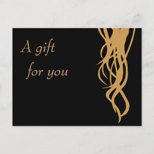 Tarjeta postal del certificado de regalo