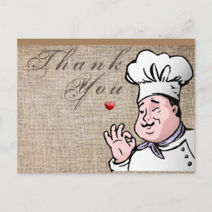 Tarjeta postal del chef