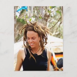 Tarjeta postal del Chica Dreadlock