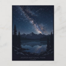 Tarjeta postal del cielo nocturno del Parque Nacio