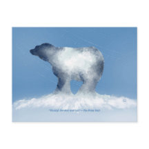 Tarjeta postal del clima del suéter del oso polar