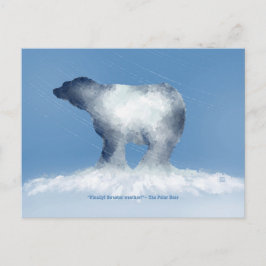 Tarjeta postal del clima del suéter del oso polar