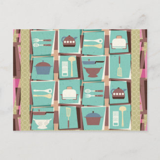 Tarjeta postal del club de cocina (o tarjeta de re