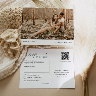 Tarjeta postal del código QR de la foto del Boda E