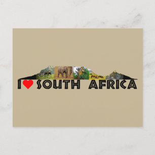 Tarjeta postal del Collage sobre vida silvestre de