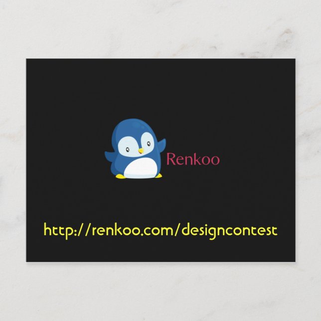 Tarjeta postal del concurso de diseño de Renkoo (Anverso)