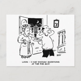 Tarjeta postal del concurso de preguntas después d
