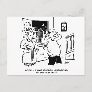 Tarjeta postal del concurso de preguntas después d