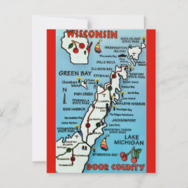 Tarjeta postal del condado de Door WI