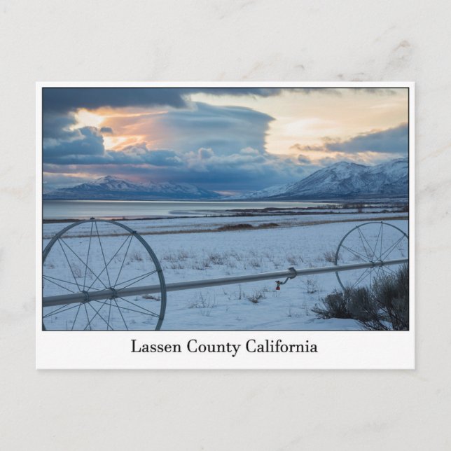 Tarjeta postal del condado de Lassen California (Anverso)