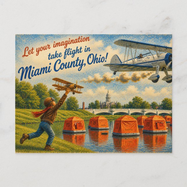 Tarjeta postal del condado de Miami Ohio (Anverso)