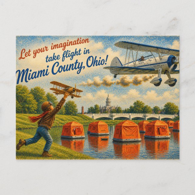 Tarjeta postal del condado de Miami Ohio (Anverso)
