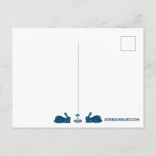 Tarjeta postal del conejo blanco