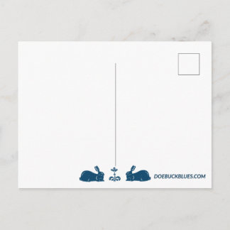 Tarjeta postal del conejo blanco