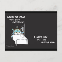 Tarjeta postal del COVID #2 en una serie del artis