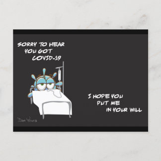 Tarjeta postal del COVID #2 en una serie del artis