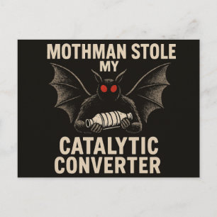 Tarjeta postal del críptido Mothman