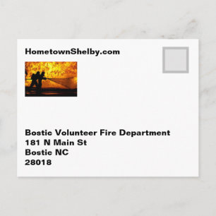 Tarjeta postal del Departamento de Bomberos de los