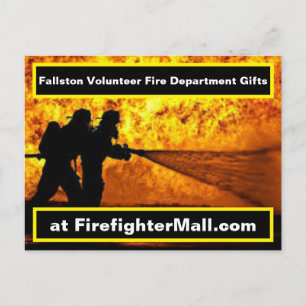 Tarjeta postal del Departamento de Bomberos Volunt