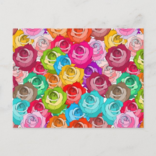 Tarjeta postal del desfile de rosas (Anverso)