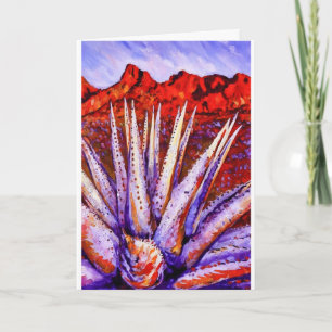 Tarjeta postal del desierto a la acuarela  