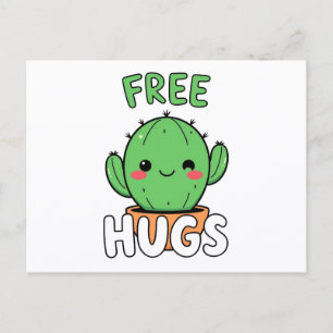 Tarjeta postal del desierto de cactus sonriente de