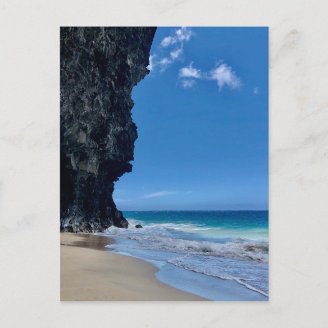 Tarjeta postal del día de la playa de Hanakapiai (Anverso)