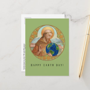 Tarjeta postal del Día de la Tierra y San Francisc