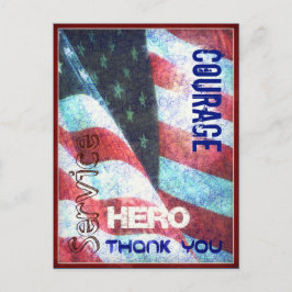 Tarjeta postal del Día de los Veteranos de Valor-H