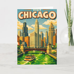 Tarjeta postal del día de San Patricio del río Chi