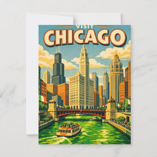 Tarjeta postal del día de San Patricio del río Chi (Anverso)
